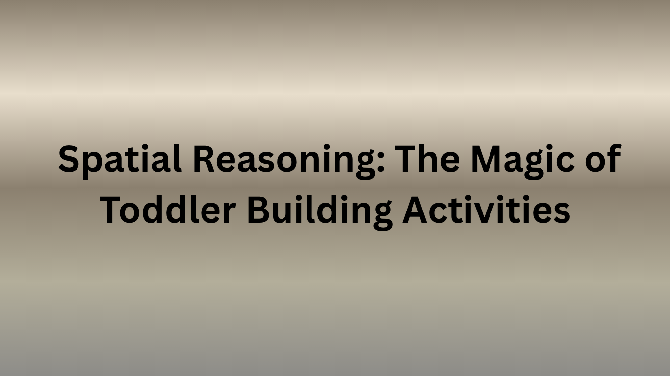 Spatial Reasoning: The Magic of Toddler Building Activities