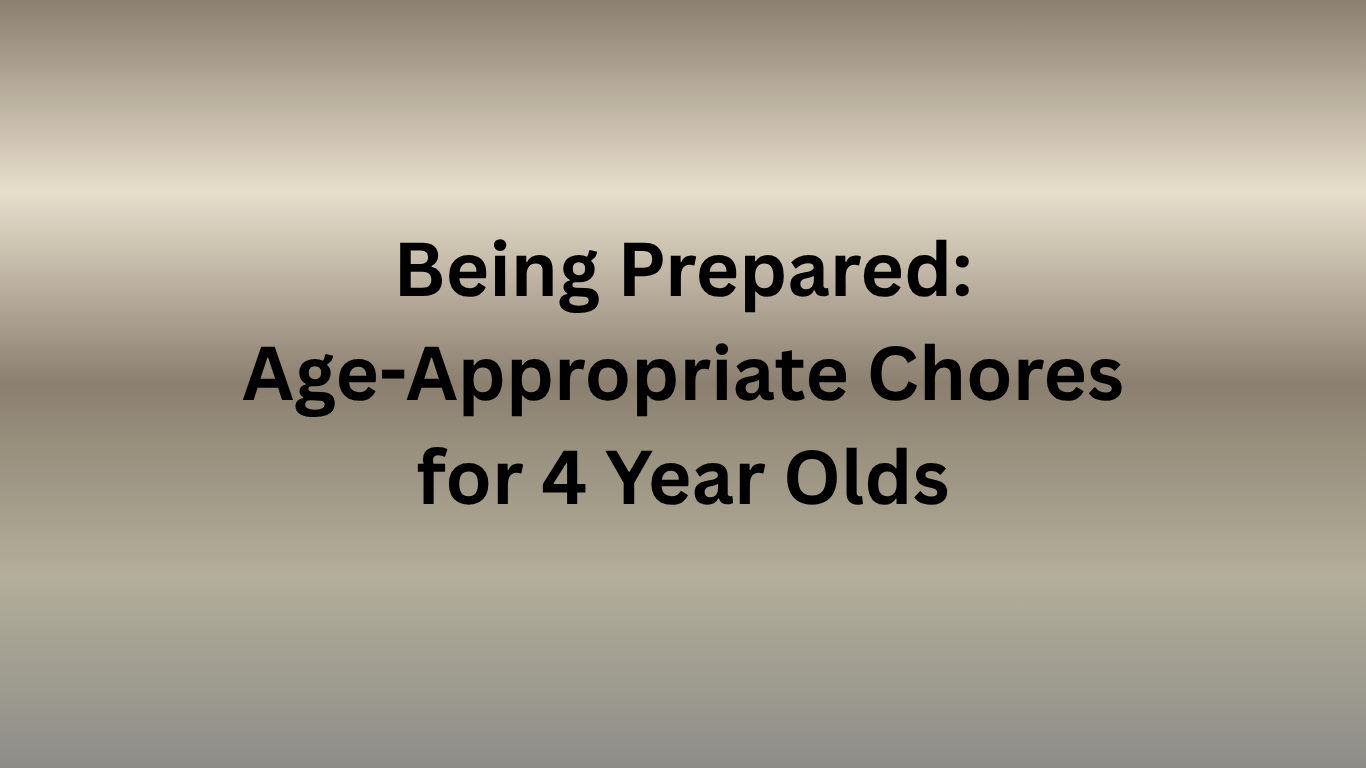 Chores for 4 year olds